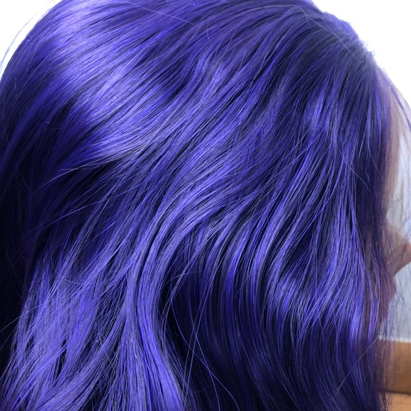 ? DARK PURPLE WAVY 22” LACE FRONT  WIG NEW main image 6